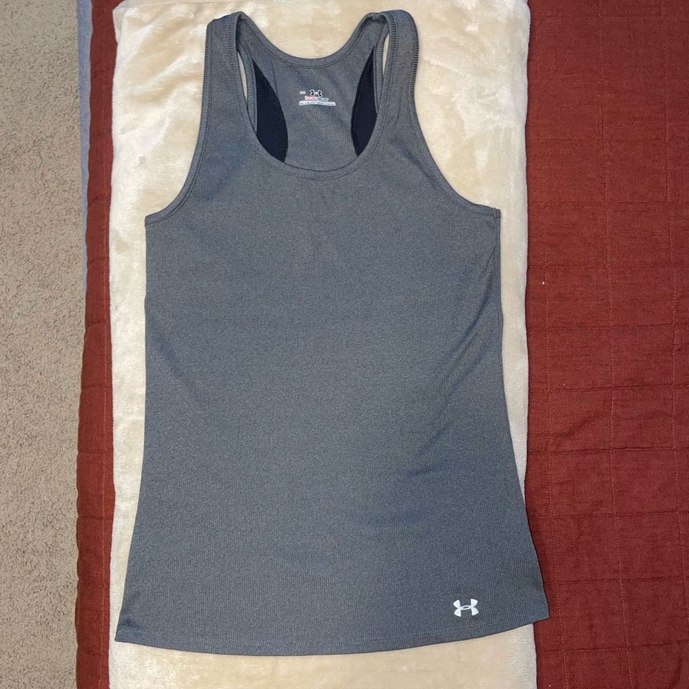 Black and Gray Under Armour Tank Top